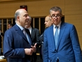 Pierre Moscovici, eurokomisař (Evropská komise) a Andrej Babiš, ministr financí (ČR)