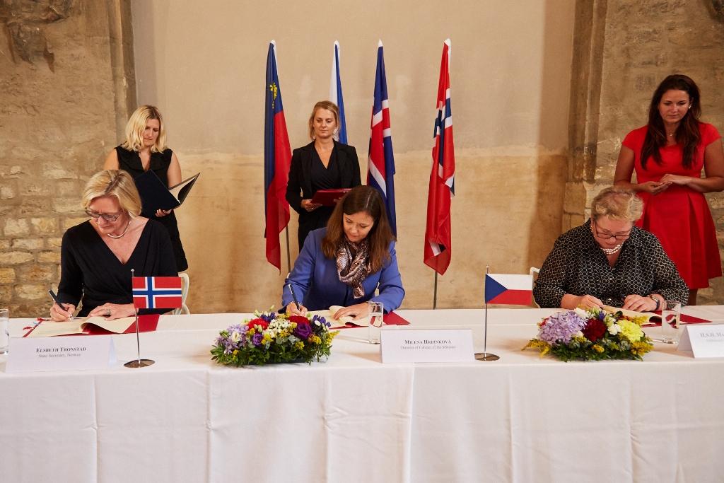 Dne 4. září 2017 byla v Anežském klášteře v Praze podepsána Memoranda o porozumění pro nové období Fondů Evropského hospodářského prostoru (EHP) a Norských fondů.