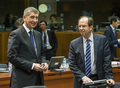Ministr financí Andrej Babiš a slovinský ministr financí Dusan Mramor, Brusel, 8.3.2016, Foto: Evropská Unie
