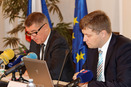 Ministr financí Andrej Babiš a Martin Janeček, generální ředitel Finanční správy, 18.11.2015