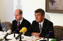 Ministr financí Andrej Babiš a náměstek ministra Ondřej Závodský, 9.10.2014