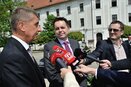 Andrej Babiš na společném jednání vlád ČR a SR ve Skalici, 24.4.2014