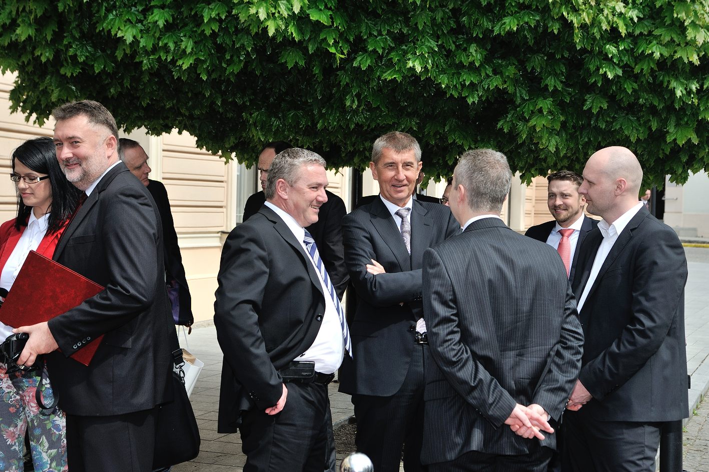 Andrej Babiš na společném jednání vlád ČR a SR ve Skalici, 24.4.2014