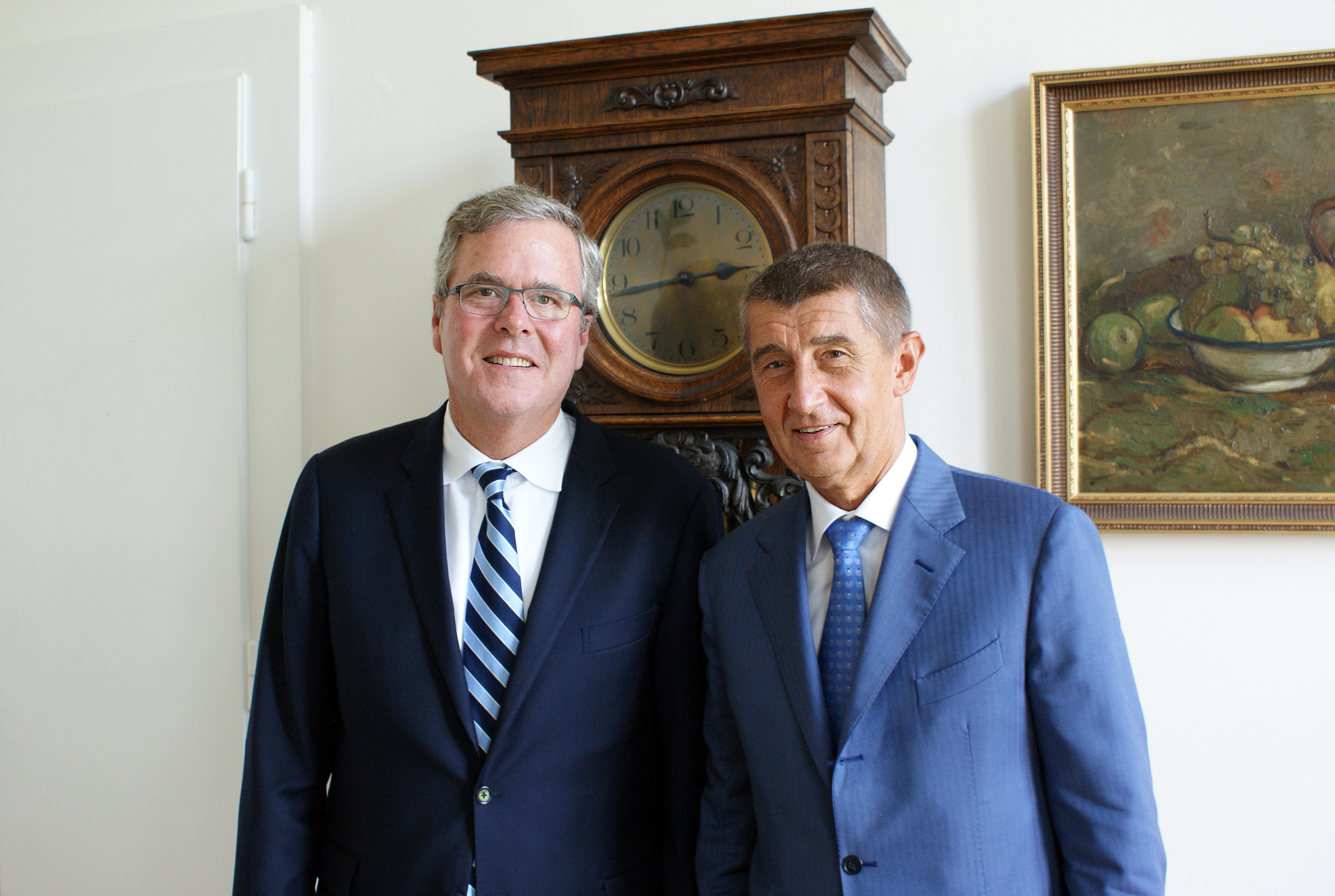 Andrej Babiš se sešel s Jebem Bushem, 8.9.2014