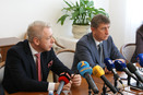 První místopředseda vlády a ministr financí Andrej Babiš a ministr vnitra Milan Chovanec, 11.4.2014